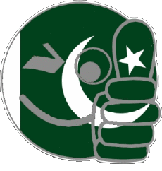Fahnen Asien Pakistan Smiley - OK 