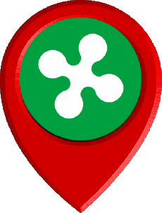 Drapeaux Europe Italie Lombardie Epingle de Localisation 
