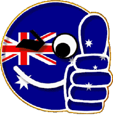Fahnen Ozeanien Australien National Smiley - OK 