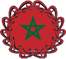 Drapeaux Afrique Maroc Forme 01 