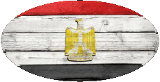 Drapeaux Afrique Egypte Ovale 01 