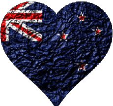 Bandiere Oceania Nuova Zelanda Cuore 