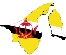 Banderas Asia Brunei Diverso 