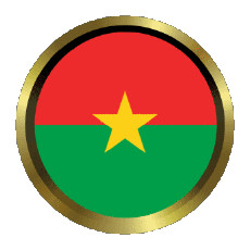 Fahnen Afrika Burkina Faso Rund - Ringe 