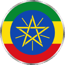Drapeaux Afrique Ethiopie Rond 