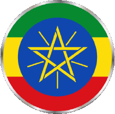 Fahnen Afrika Äthiopien Runde 