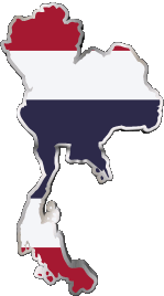 Drapeaux Asie Thaïlande Carte 