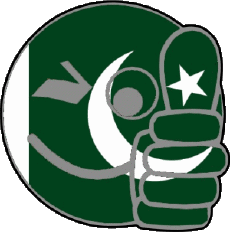 Drapeaux Asie Pakistan Smiley - OK 