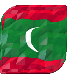 Flags Asia Maldives Square 