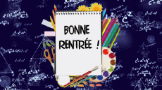 Messages French Bonne Rentrée Animated Background 001 