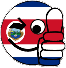 Flags America Costa Rica Smiley - OK 