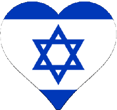 Bandiere Asia Israele Cuore 