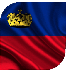 Drapeaux Europe Liechtenstein Carré 