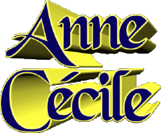 Prénoms FEMININ - France A Composé Anne Cécile 