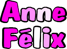 Vorname WEIBLICH - Frankreich A Zusammengesetzter Anne Félix 