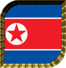 Bandiere Asia Corea del Nord Quadrato 