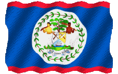 Drapeaux Amériques Belize Ondulation 