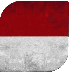 Flags Asia Indonesia Square 