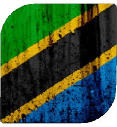 Bandiere Africa Tanzania Quadrato 