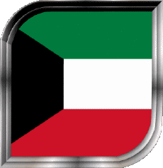 Drapeaux Asie Koweït Carré 