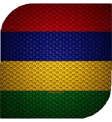 Bandiere Africa Mauritius Quadrato 