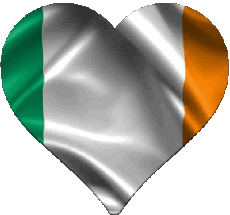 Flags Europe Ireland Heart 