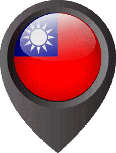 Drapeaux Asie Taiwan Epingle de Localisation 
