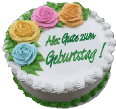 Messages Allemand Alles Gute zum Geburtstag Kuchen 007 