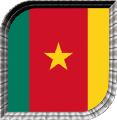 Drapeaux Afrique Cameroun Carré 
