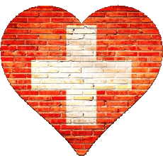 Flags Europe Swiss Heart 