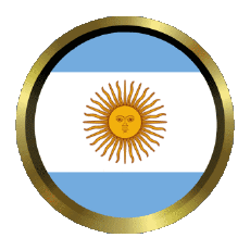 Fahnen Amerika Argentinien Rund - Ringe 