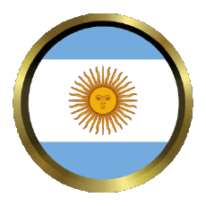 Flags America Argentina Round - Rings 