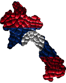 Flags Asia Laos Map 