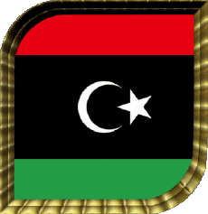 Bandiere Africa Libia Quadrato 