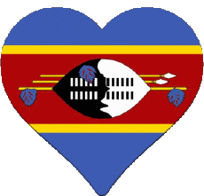 Drapeaux Afrique Eswatini Coeur 