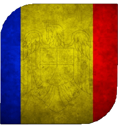 Drapeaux Europe Roumanie Carré 