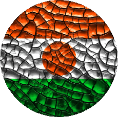 Drapeaux Afrique Niger Rond 