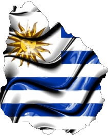 Drapeaux Amériques Uruguay Carte 