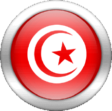 Bandiere Africa Tunisia Tonda 