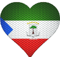 Flags Africa Equatorial Guinea Heart 