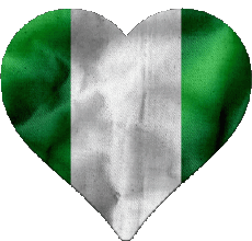 Fahnen Afrika Nigeria Coeur 