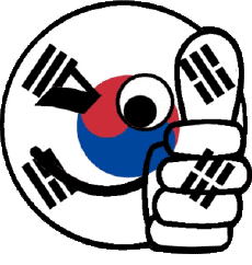 Drapeaux Asie Corée du Sud Smiley - OK 