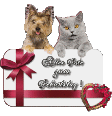 Mensajes Alemán Alles Gute zum Geburtstag Tiere 005 