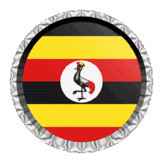 Bandiere Africa Uganda Rotondo - Anelli 