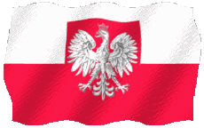 Fahnen Europa Polen Welligkeit 