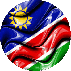 Drapeaux Afrique Namibie Rond 