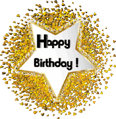 Messages English Happy Birthday Balloons - Confetti 011 