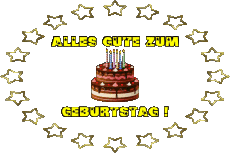 Mensajes Alemán Alles Gute zum Geburtstag Kuchen 001 