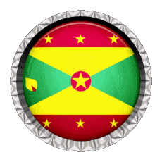 Bandiere America Isole Grenada Rotondo - Anelli 