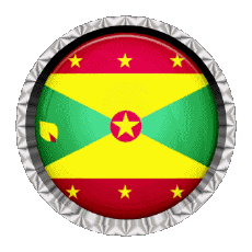 Flags America Grenada islands Round - Rings 
